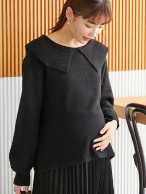 【授乳しやすい】ビックカラーエアリーニット