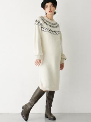 (LOVE MIC)【授乳口付】フェアアイルワンピース