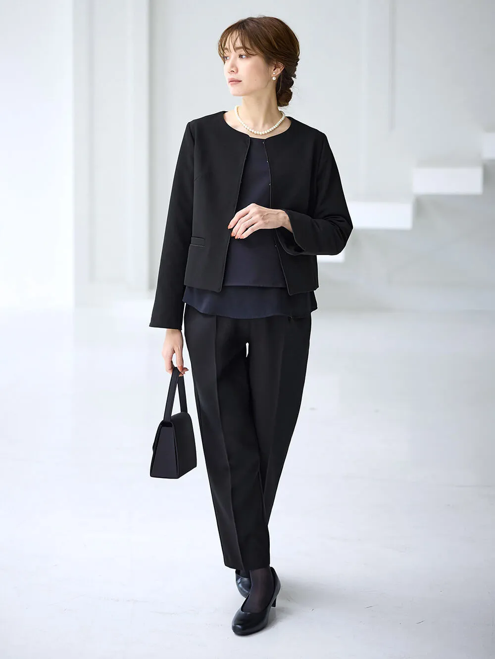 ストレッチジョーゼットセットアップ