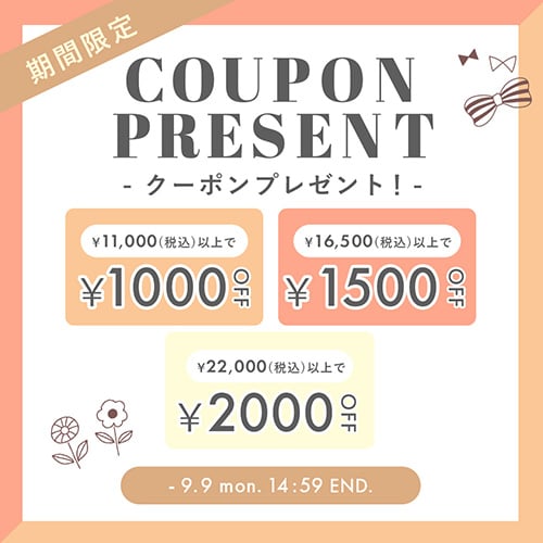 期間限定! 最大2,000円OFFクーポンプレゼント