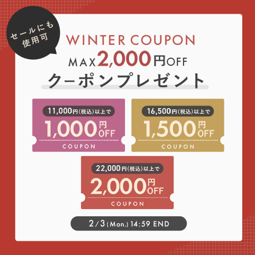 MAX2,000円オフ！クーポンプレゼント