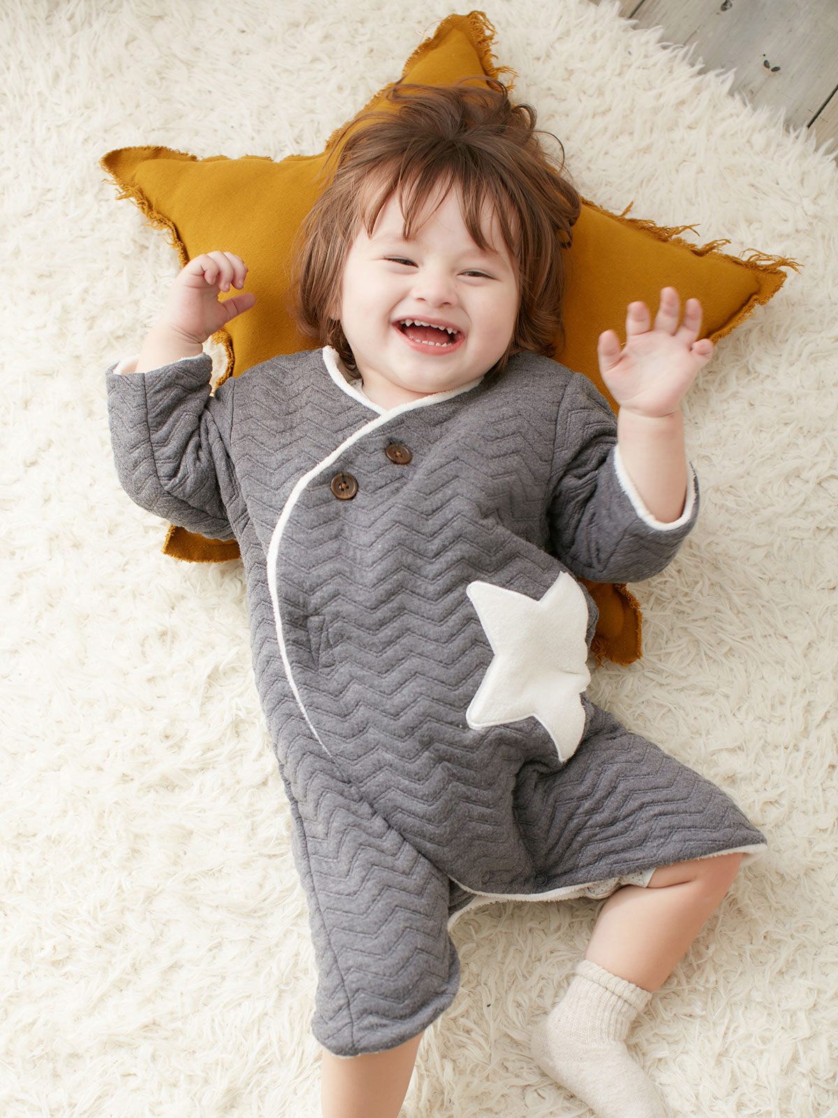Ampersand キルトジャンプスーツ ベビー 新生児 服 ベビー用品通販 エンジェリーベ 公式