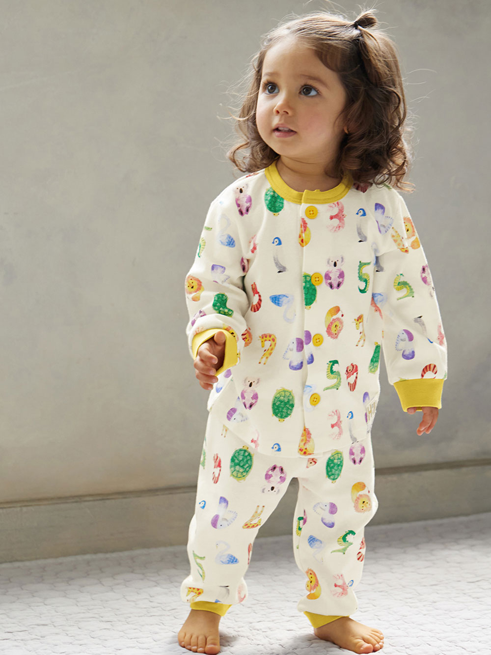 BITZ】どうぶつナンバープリントパジャマ | 赤ちゃん パジャマ
